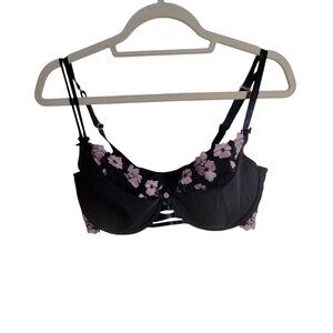 Lane‎ Bryant Embroidered Unlined Balconette Bra 38DDD